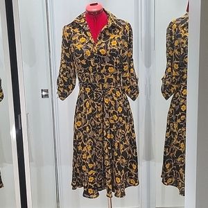 Yellow floral Nanette Lepore Midi dress